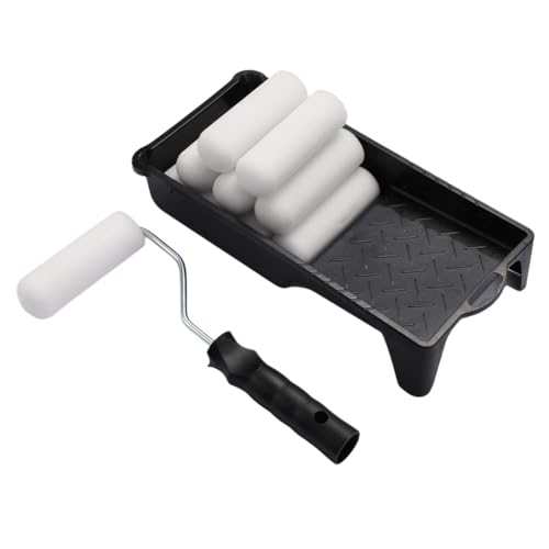 Flaroey 4-Farbroller Aus Schaumstoff, Rollerrahmen mit -Mini-Farbrollerbezug mit Schaumstoffbeschichteten Enden, (12 Stück) von Flaroey