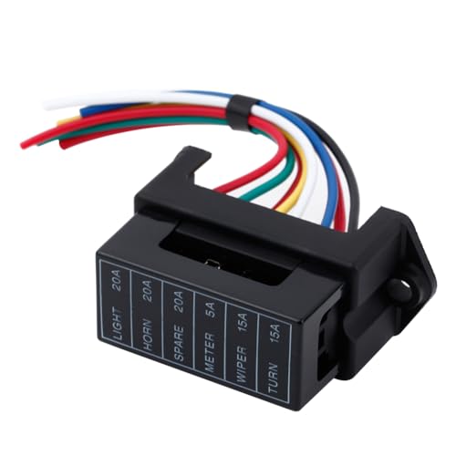 Flaroey 6-Wege-DC32V-Schaltkreis für Autoanhänger, Sicherungskastenblockhalter ATC ATO mit 2 Eingängen und 6 Ausgängen Flaroey 6-Wege-DC32V-Schaltkreis für Autoanhänger, Sicherungskastenblockhalter ATC ATO mit 2 Eingängen und 6 Ausgängen von Flaroey