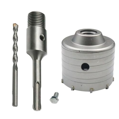 Flaroey 60mm SDS Plus Hammerbohrer Lochsäge Bohrer Set Cutter Tools Rund-Schaft-Bohrer für Beton, Ziegel und von Flaroey