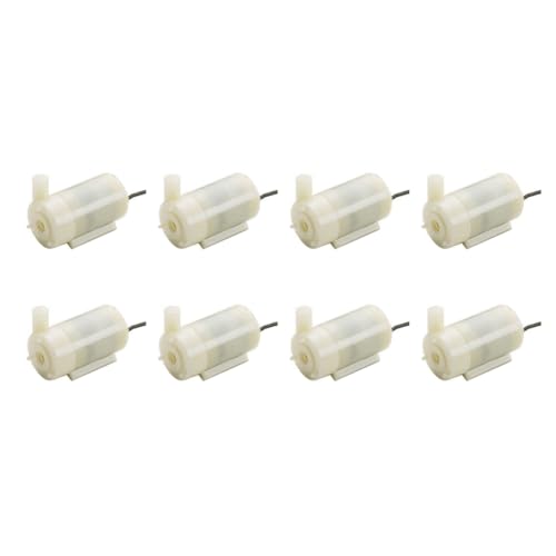 Flaroey 8 Stück Weiße, Leise Mini-Tauchpumpe für DC3V 5V für Computer-Wasserkühlung, USB-Betrieben, Horizontal Flaroey 8 Stück Weiße, Leise Mini-Tauchpumpe für DC3V 5V für Computer-Wasserkühlung, USB-Betrieben, Horizontal von Flaroey