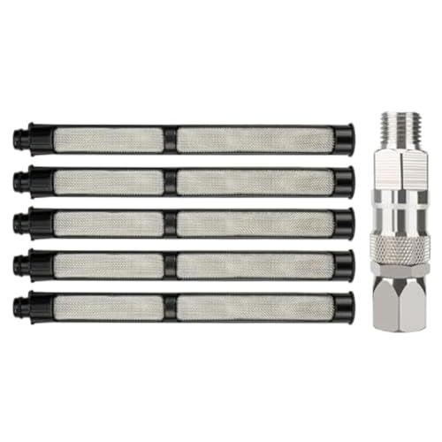 Flaroey Airless-Sprühgerät, 1/4, 360 Grad Drehbares Sprüher-Drehgelenk und 5 Sprüherfilter für Airless-Sprühgerät-Zubehör Flaroey Airless-Sprühgerät, 1/4, 360 Grad Drehbares Sprüher-Drehgelenk und 5 Sprüherfilter für Airless-Sprühgerät-Zubehör von Flaroey