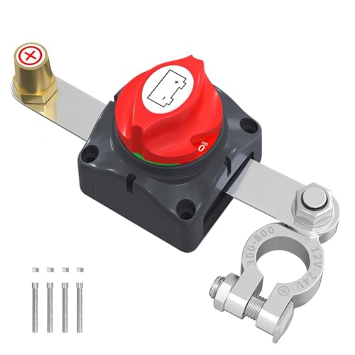 Flaroey Batterie-Trennschalter 12V-48V Wasserdichter Marine-Top-Post-Batterie-Trennschalter 12V Batterie-Trennschalter Master von Flaroey