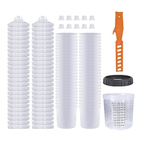 Flaroey Farbbecher 20 Unze (600 Ml) Kit für die Lackierung Von Automobilen und Gewerblichen Beschichtungen A von Flaroey