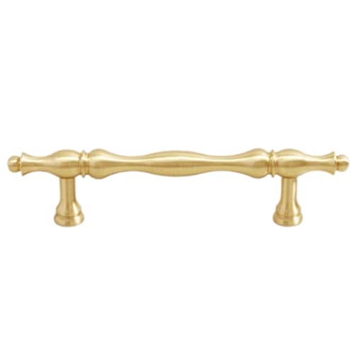 Flaroey Französische Leichte Luxus-Schubladengriffe Aus Messing, Möbelbeschläge, Küchenschrankgriffe in Gold, 96 Lochabstand von Flaroey