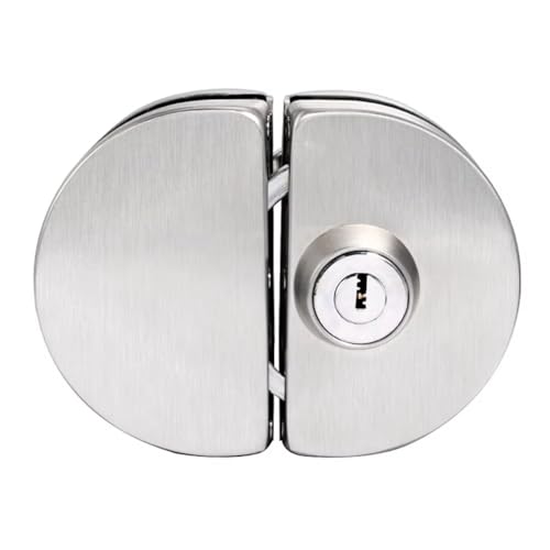 Flaroey Für 1/2 Glas, 10 mm Bis 12 Mm, Edelstahl-Doppelriegel-Drehschiebeschloss für Zugangskontrolle An Büroglastüren von Flaroey
