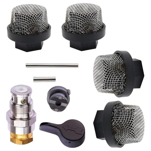 Flaroey Für 395 490 495 595 3400 390 Airless-Farbspritzgerät, 235014 Prime-Sprühventil und 246385 7/8-UNF-Einlasssieb Flaroey Für 395 490 495 595 3400 390 Airless-Farbspritzgerät, 235014 Prime-Sprühventil und 246385 7/8-UNF-Einlasssieb von Flaroey
