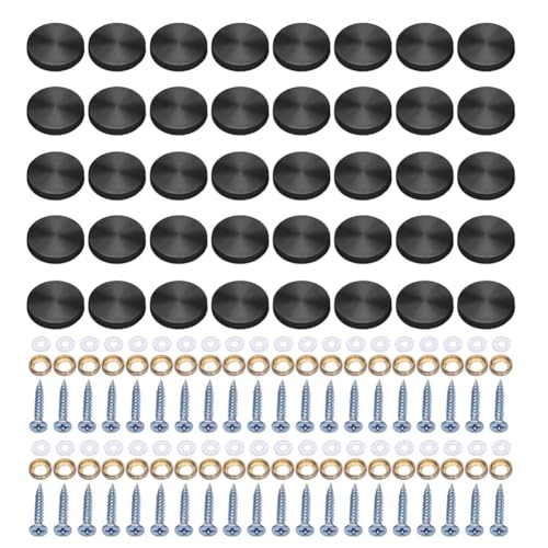 Flaroey Glas Schrauben Stahl Schraube Dekorative Befestigungselemente Möbelbefestigung Schwarz Flaroey Glas Schrauben Stahl Schraube Dekorative Befestigungselemente Möbelbefestigung Schwarz von Flaroey