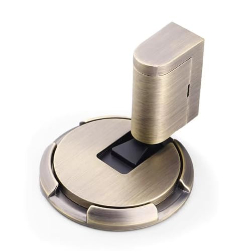 Flaroey Mechanischer Türstopper Nagelfreier Türstopper Türklemme Bodenstopper Türstopper Möbeltürbeschläge Bronze von Flaroey