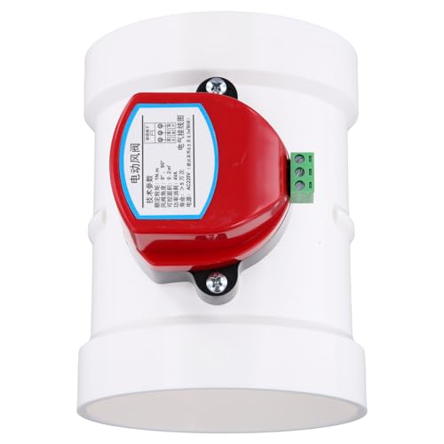 Flaroey Motorisierter Kunststoffdämpfer, PVC-Rückschlagventil, Luftkanal-Volumenregler für Lüftungsrohr, 220 VAC, 110 mm von Flaroey