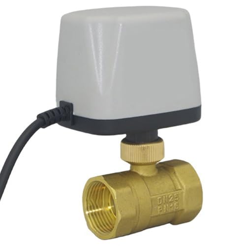 Flaroey Normalerweise Geschlossener, Schnell Öffnender, Motorisierter Kugelhahn Aus Messing, 2-Adrig, Messing, Elektrisch, D25 von Flaroey
