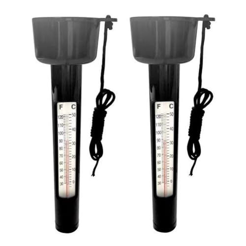Flaroey Packung mit 2 Schwimmenden Wasserthermometern für Außenbereich, Gartenteich, 0-50 °C von Flaroey