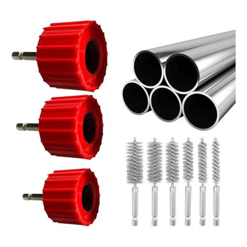 Flaroey Pfeifenreiniger Aus Metall, mit Bohraufsatz, Kupferrohr-Werkzeuge, Rohrreinigungs-Werkzeug-Set, 3-Teiliges -Set von Flaroey