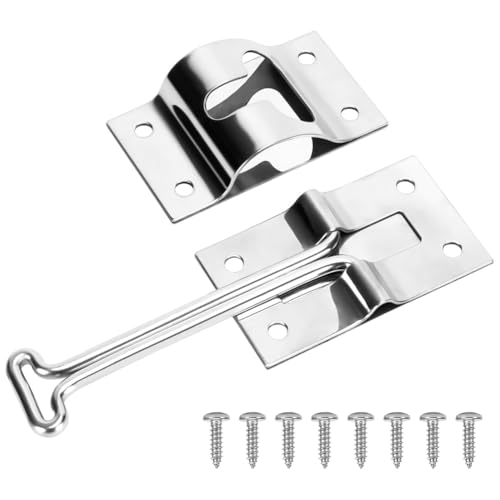 Flaroey RV-Türriegel - RV-Türhalter, Anhängertürriegel Aus Edelstahl, 4 RV-Türhalter im T-Stil von Flaroey