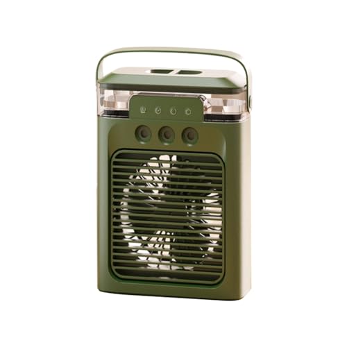 Flaroey Tragbare Klimaanlage, Kühlventilator, Mini-Verdunstungsluftkühler mit 7 farbigen LED-Lichtern, 3 Düsen für Schreibtisch, Nachttisch, einfach zu bedienen, D Flaroey Tragbare Klimaanlage, Kühlventilator, Mini-Verdunstungsluftkühler mit 7 farbigen LED-Lichtern, 3 Düsen für Schreibtisch, Nachttisch, einfach zu bedienen, D von Flaroey