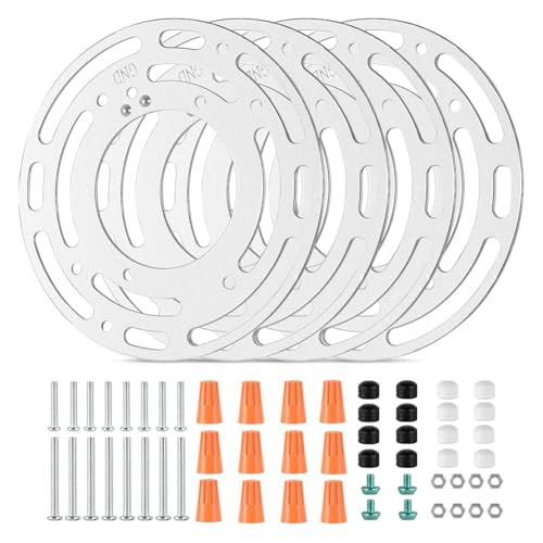 Flaroey Verbesserte 4er-Packung Universeller Lampenhalterungen mit Schrauben und Muttern für Deckenleuchten, Wandleuchten von Flaroey