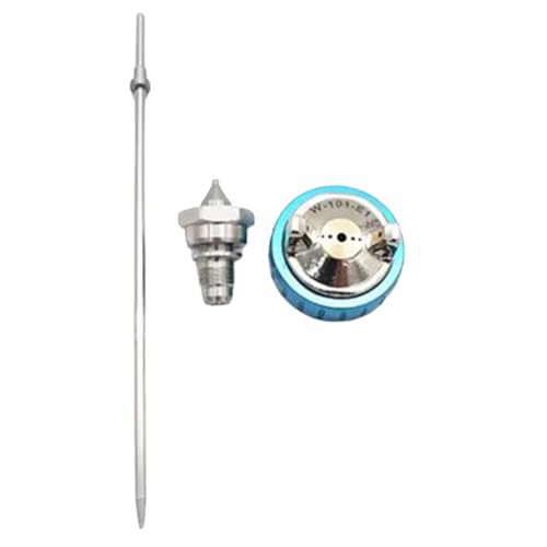 Flaroey W-101 Düsensatz für Spritzpistole, Düsennadel und Düsenkappe, W101 HVLP-Farbdüse mit Schwerkraftzufuhr, Teile für Luftspritzpistolen, 1,0 mm Flaroey W-101 Düsensatz für Spritzpistole, Düsennadel und Düsenkappe, W101 HVLP-Farbdüse mit Schwerkraftzufuhr, Teile für Luftspritzpistolen, 1,0 mm von Flaroey