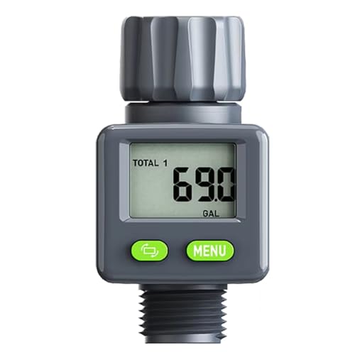 Flaroey Wasserdurchflussmesser Misst Gallonen-/Literverbrauch und Durchflussrate für die Bewässerung mit Gartenschläuchen, Wohnmobil-Wassertank-Sprinkler von Flaroey