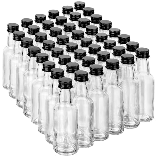 96 kleine Flaschen zum Befüllen 50ml kleine Fläschchen Shot Flaschen zum Befüllen 50 ml kleine Glasflaschen zum Befüllen für Likör, Shots, Ingwer Shot Mini Glasflaschen Schnapsflaschen von Flaschen-Fuchs