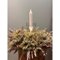 Getrockneter Kranz Aus Naturmaterialien/Mit Recycling Kerzenhalter/Wilde Möhre , Mohnkapseln Und Gräser Getrockneter Kranz Aus Naturmaterialien/Mit Recycling Kerzenhalter/Wilde Möhre , Mohnkapseln Und Gräser von FlaschenhalsDesign