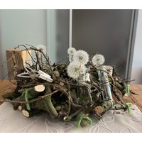 Naturkranz Aus Gedrillten Geäst/6 Reagenzgläser Zu Befüllen/Lange Haltbarkeit/In Liebevoller Handarbeit von FlaschenhalsDesign