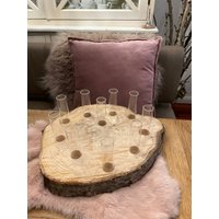 Reagenzgläser Herzförmig Mit Baumscheibe/Valentin/Muttertag/Jeden Besonderen Anlass /Unikat von FlaschenhalsDesign