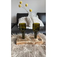 Vase Aus Weinflasche von FlaschenhalsDesign