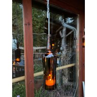 Windlicht Aus Amarula Likör Flasche - Ein Flaschenjunge Für Stimmungsvolles Licht Besonderes Unikat Mit Drahteinsatz von Flaschenjunge