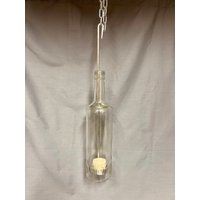 Windlicht Aus Bacardi Rum Flasche Mit Teelicht - Relief Fledermaus Upcycling Hängelampe Für Den Garten von Flaschenjunge