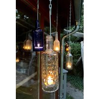 Windlicht Aus Three Sixty Vodka Flasche Mit Teelicht - Kacheloptik Durch Mosaik Upcycling Hängelampe Für Den Garten von Flaschenjunge