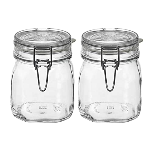 Flaschenland Drahtbügelglas 2er Set Fido 750ml Einmachgläser Vorratsglas von Flaschenland