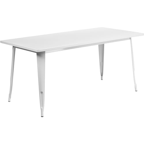 Flash Furniture Charis Commercial Grade Tisch, rechteckig, 80 x 160 cm, Weiß von Flash Furniture