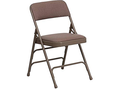 Flash Furniture 4 Pack HERCULES Series Curved Triple Braced & Double Hinged Beige Fabric Metal Folding Chair von Flash Furniture