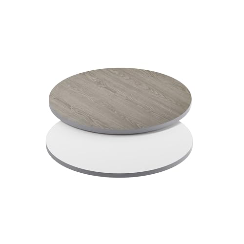 Flash Furniture 76,2 cm runder Tisch, wendbar, Laminatplatte, Weiß/Grau Flash Furniture 76,2 cm runder Tisch, wendbar, Laminatplatte, Weiß/Grau von Flash Furniture