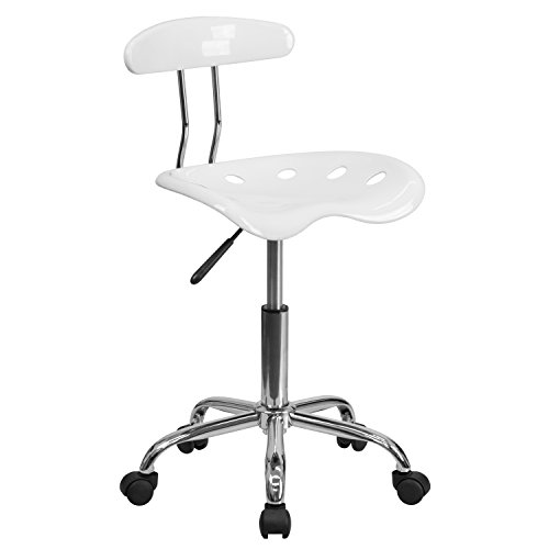 Flash Furniture Bürostuhl, Chrom, weiß, 42 x 43 x 88 cm von Flash Furniture