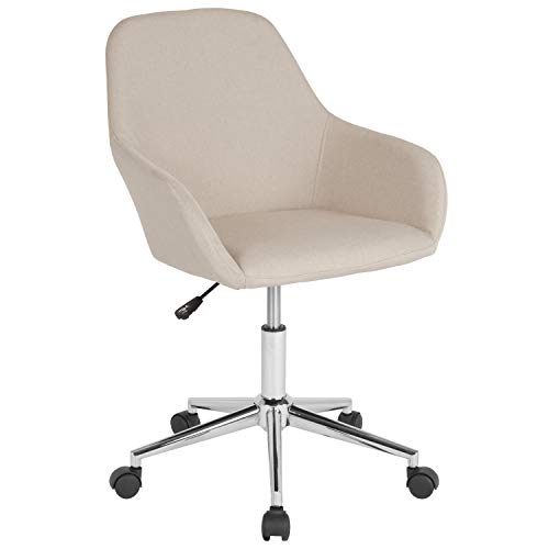 Flash Furniture Arbeitstühle, Metall Kunststoff Schaumstoff, Beige Stoff, 25" W x 25" D x 33.5" - 38.5" H von Flash Furniture