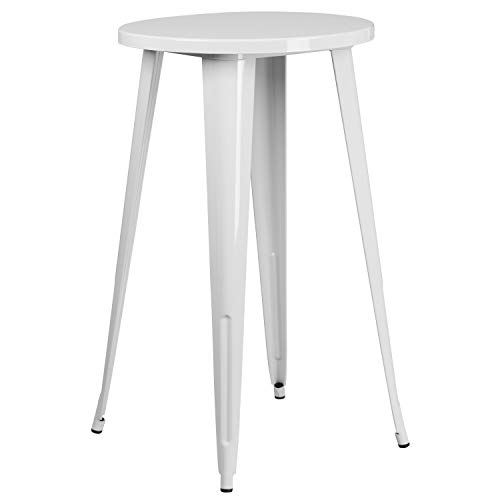 Flash Furniture Barhöhe, 61 cm, rund, Metall, für Innen- und Außenbereich, Weiß Flash Furniture Barhöhe, 61 cm, rund, Metall, für Innen- und Außenbereich, Weiß von Flash Furniture
