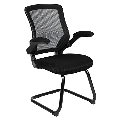 Flash Furniture Black Mesh Sled Base Side Reception Chair with Flip-Up Arms Flash Furniture Black Mesh Sled Base Side Reception Chair with Flip-Up Arms von Flash Furniture