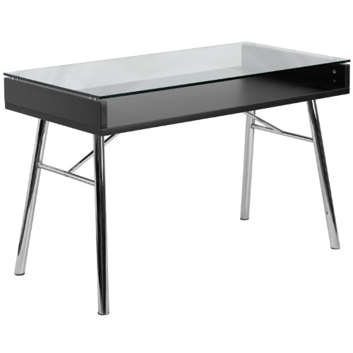 Flash Furniture Brettford Desk with Tempered Glass Top von Flash Furniture