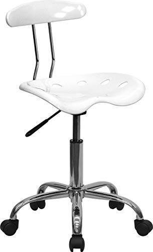 Flash Furniture Bürostuhl, Chrom, weiß, 42 x 43 x 88 cm von Flash Furniture