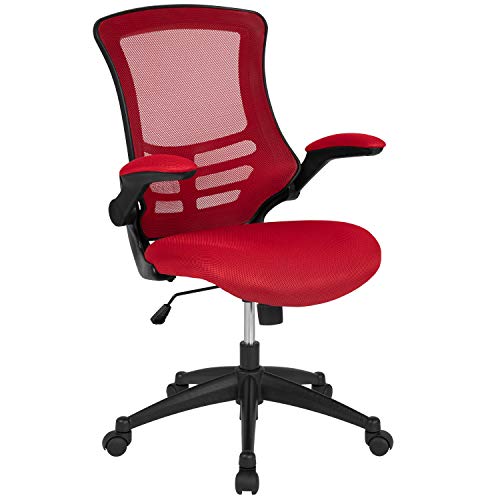 Flash Furniture Bürostuhl, Schaum,Kunststoff,Metall, Holz, Rotes Netz, 64.77 x 62.23 x 104.78 cm von Flash Furniture