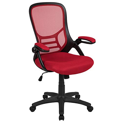 Flash Furniture Bürostuhl, Netzgewebe Modern 26.5" W x 26.5" D x 40.25" - 44" H rot von Flash Furniture