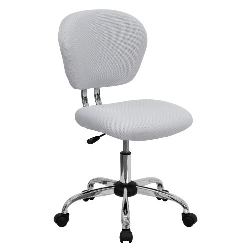 Flash Furniture Bürostuhl, mittelhoch, Weiß Stuhl, Metall, Mitte des Rückens von Flash Furniture