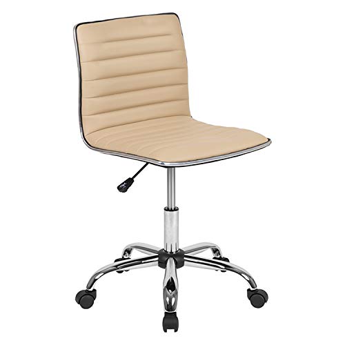 Flash Furniture Bürostuhl aus Vinyl, Chrom, hautfarben, 18" W x 21.5" D x 31.25" - 36" H von Flash Furniture