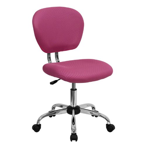 Flash Furniture Bürostuhl mit mittlerer Rückenlehne, Pink Tisch, MetalMesh, Rose, Mid-Back von Flash Furniture