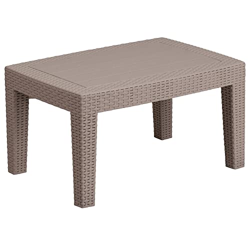 Flash Furniture Couchtisch, Rattan, Dunkelgrau Modern 27.75" W x 19.75" D x 15" H hellgrau von Flash Furniture