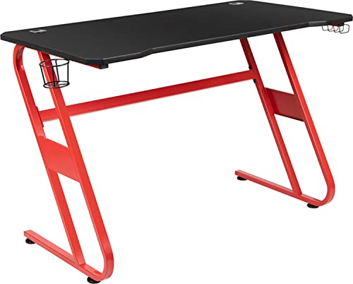 Flash Furniture Gaming Desk, Holz, rot, 23.75 in x 51.5 in x 30 in von Flash Furniture