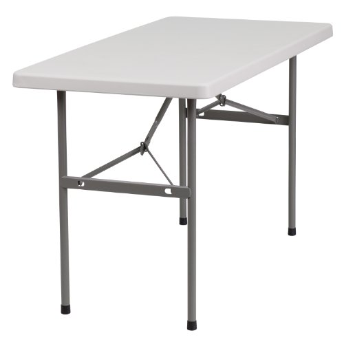 Flash Furniture Kathryn Klapptisch, 122 cm, Granit, Kunststoff, Weiß von Flash Furniture