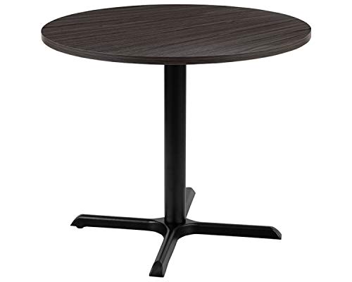 Flash Furniture Konferenztisch, rund, 91,4 cm, Holzwerkstoff, Rustikales Grau, 35.5" L x 35.5" W x 30" H von Flash Furniture