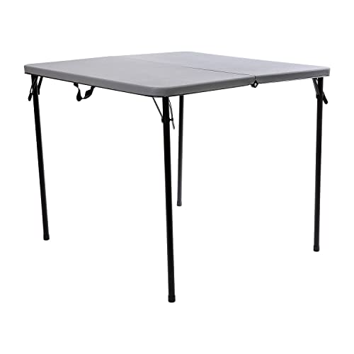 Flash Furniture Quadratischer Kunststoff-Klapptisch, grau, 3 Foot von Flash Furniture