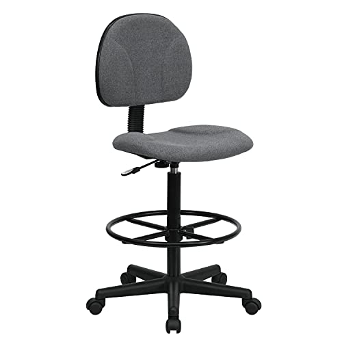 Flash Furniture Stuhl zum Zeichnen, Metall,Stoff,Schaumstoff, grau, 60.96 x 55.88 x 25.4 cm von Flash Furniture
